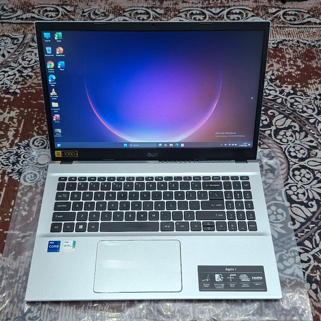 Laptop Acer Aspire 3 A315-59 Intel Core i7-1255U RAM 16GB SSD 512GB Windows 11 Generasi Terbaru Siap