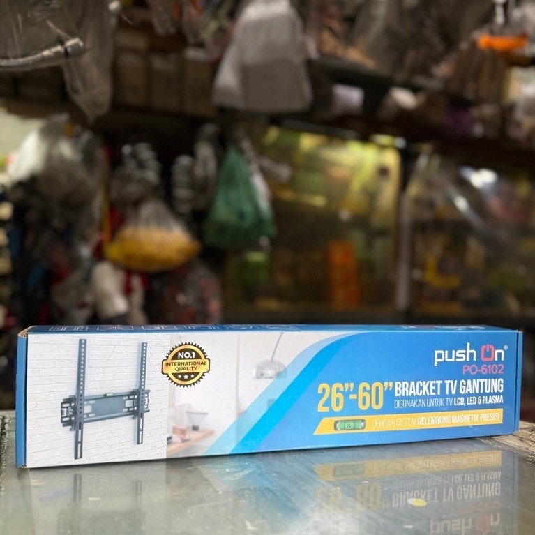 Bracket TV Gantung untuk Tembok Ukuran 26-60 Inch Model PO 6102