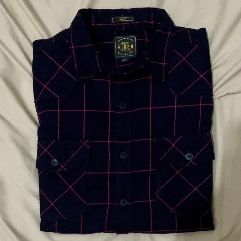 Prelove Kemeja Flanel Eiger Original Authentic