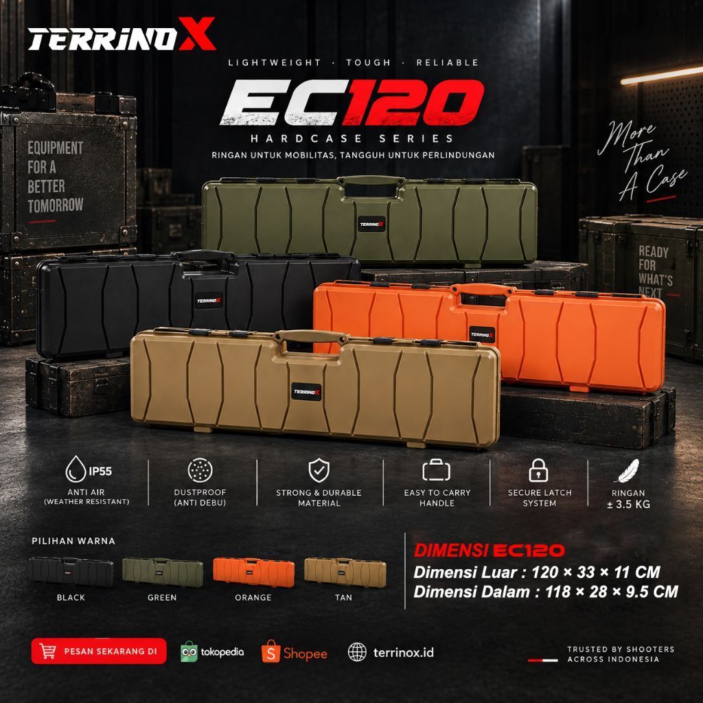 Hardcase TerrinoX EC120 anti air tas koper pcp tactical