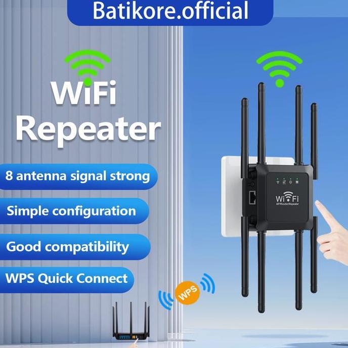 Terbaik CODWiFi Repeater 8 Antena Wifi Sinyal Repeater Penguat Router Nirkabel Pengulang U18-300M 2.