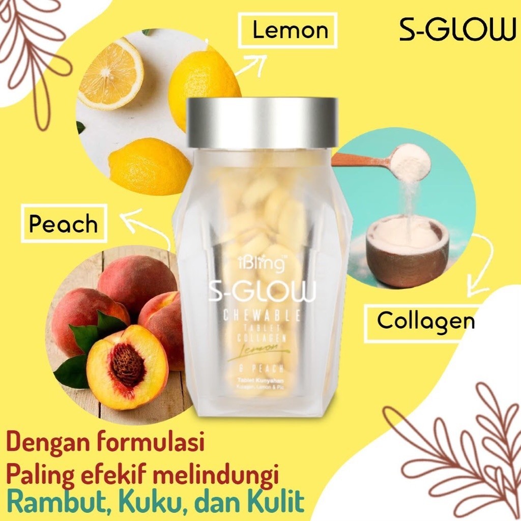 iBling S-GLOW Tablet Kolagen Lemon