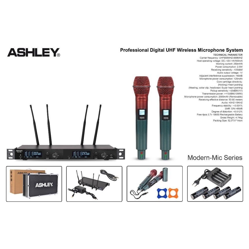 mic wireless original ashley modern mikrofon vocal mic wireless karaoke Microphone Wireless 2 Mic Fr
