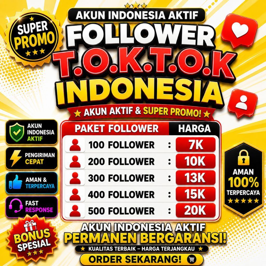 Followers Tiktok Indonesia Permanen Aktif Proses Cepat