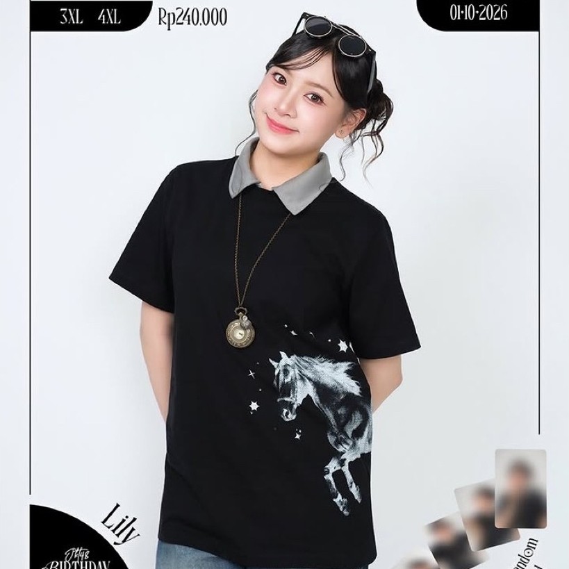 Tshirt JKT48 Birthday Lily 2026 - Hitam