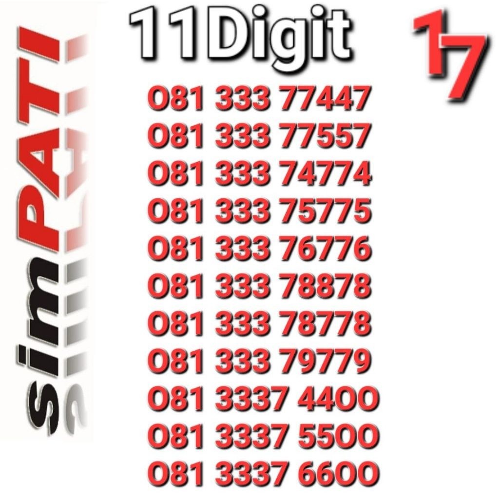 NOMOR SIMPATI 11DIGIT 5151 - 6161 - 44OO