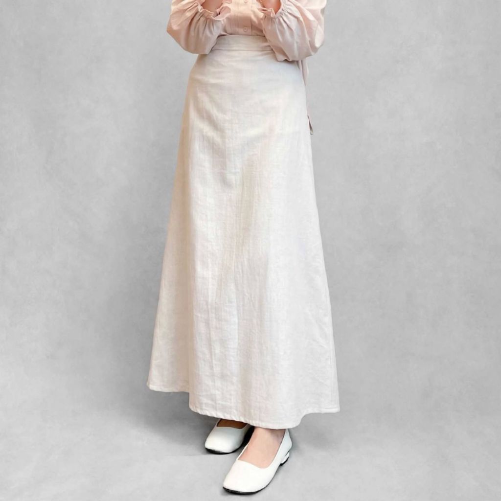 Hana Skirt - Rok Basic Linen ALine by AmertaHijab