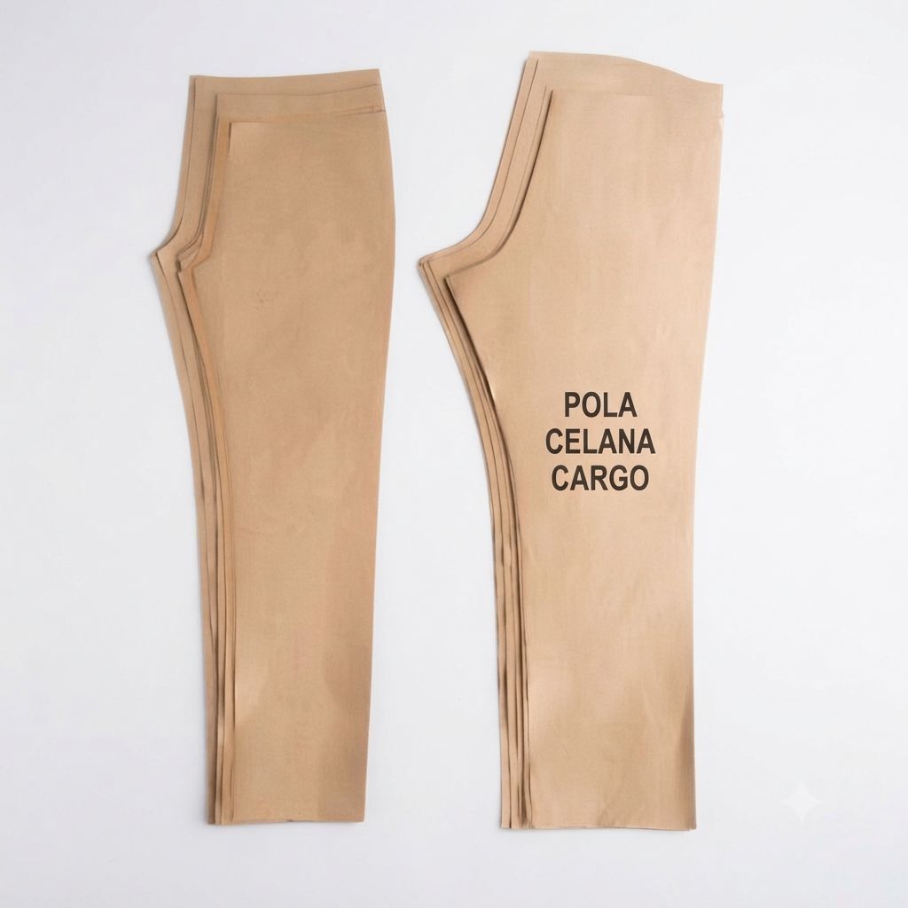 Pola Celana Cargo Panjang Full Size | Pola Jahit Celana Cargo Pria Wanita | PDF/Pattern