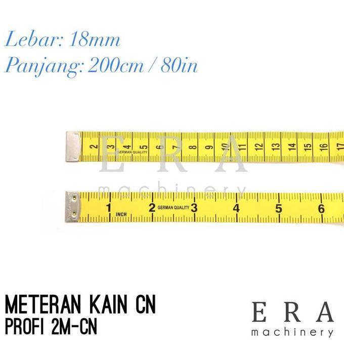 Sew- Meteran Jahit Kain Profi 200Cm / 2M Kuning Lebar Jerman Quality Cn