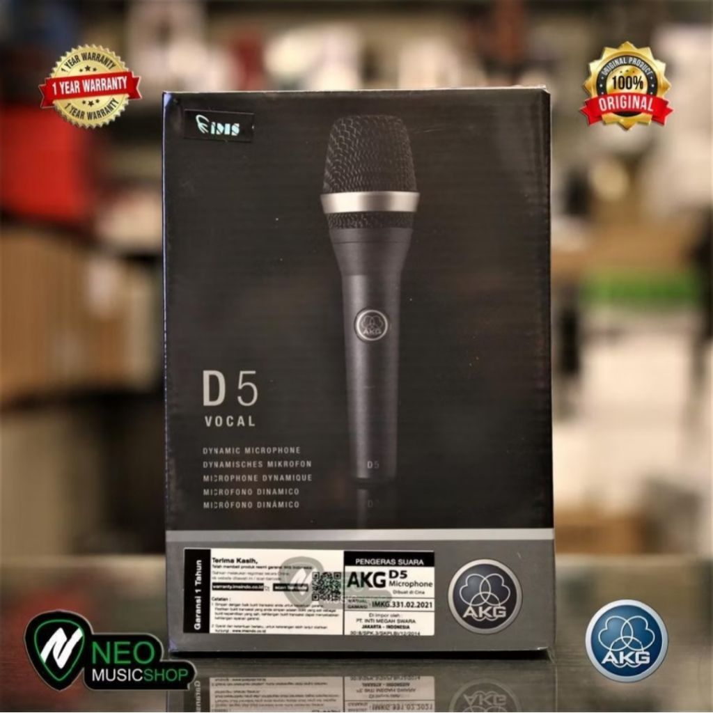 AKG D5 Original Vocal Dynamic ( SECOND) Microphone Garansi Resmi Tanpa On/Off Switch