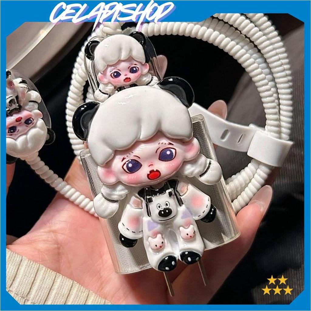 NANG - Pelindung Kabel Carger Iphone 18w 20w Pelindung Adaptor Kepala Charger Case Charger Lucu Kara