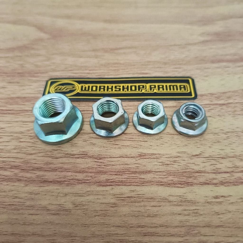 Mur Topi Flange Nut M 8 M 10 M 12 Grade Ori Kunci 12 14 17 Universal