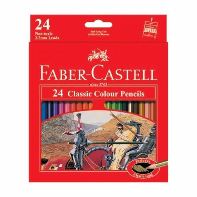Pensil warna 24 Faber Castell / Classic colour 24 Warna Faber Castell