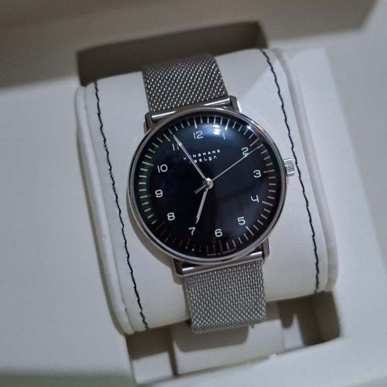​[ORIGINAL] Junghans Max Bill Handaufzug / Hand Winding 34mm Black Dial (Ref. 27/3702.02) PREOWNED