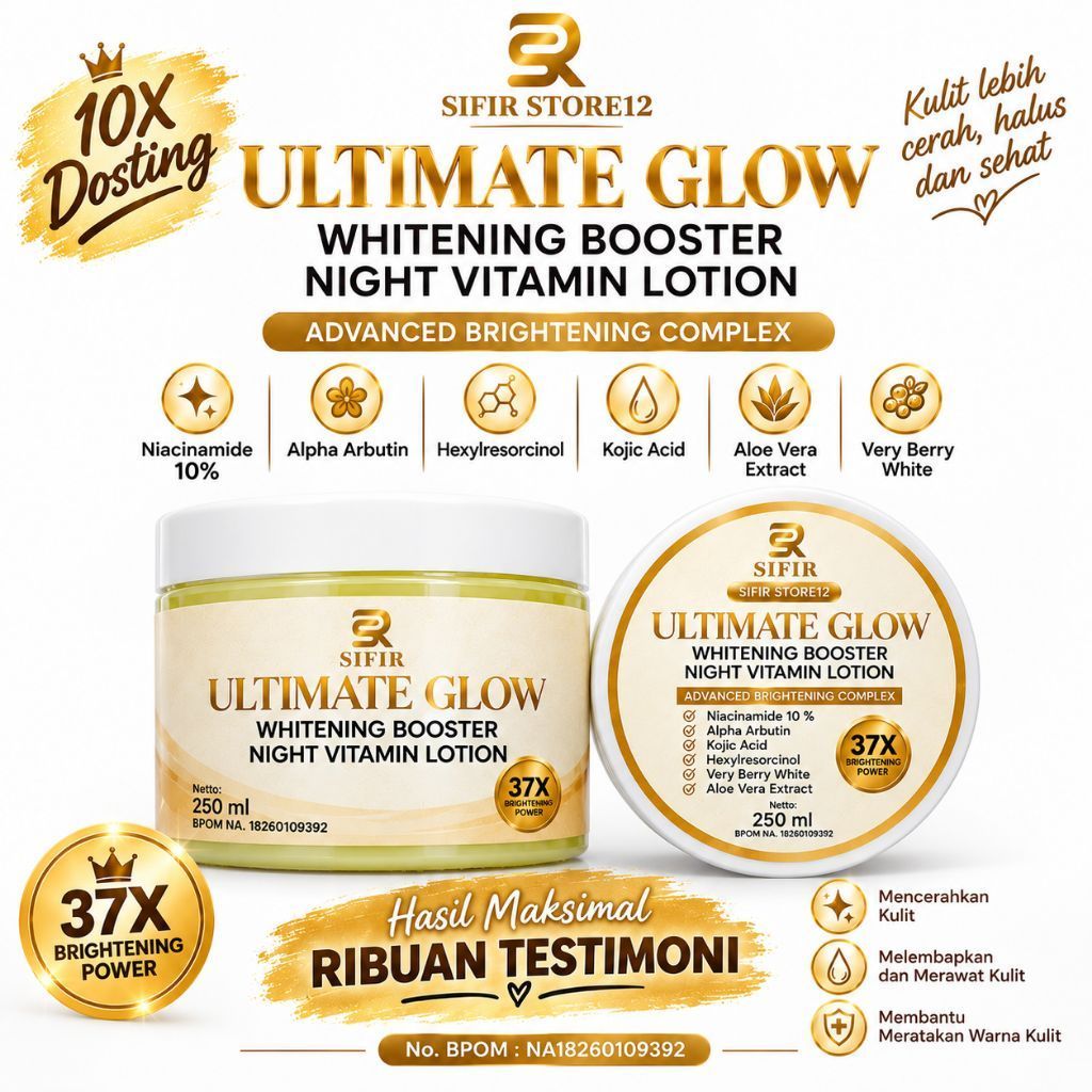 SIFIR 5X ALPHA ARBUTIN Whitening Booster Body Lotion Ultimate Skin | Hb Ultimate Glow | HB Bangsawan