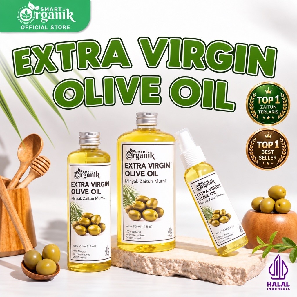 SMART ORGANIK - Extra Virgin Olive Oil Minyak Zaitun EVOO Murni Asli Original 100%