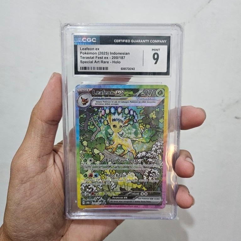 Slab Leafeon CGC9 Kartu Pokemon