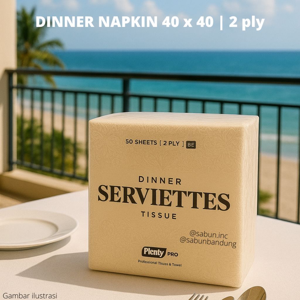 PLENTY Tissue Dinner Napkin Tisu Makan Tisu Sendok