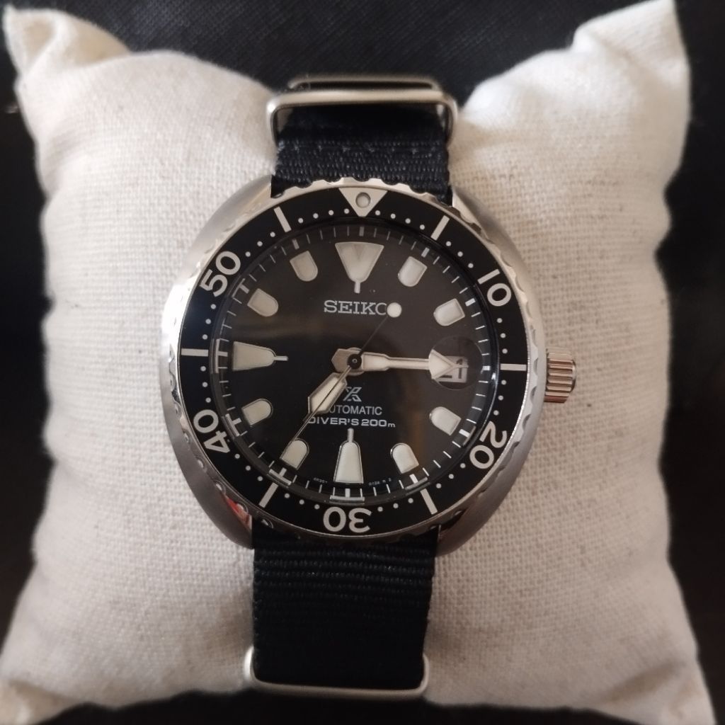 New Jam Tangan Seiko Prospex Mini Turtle Black Dial Original