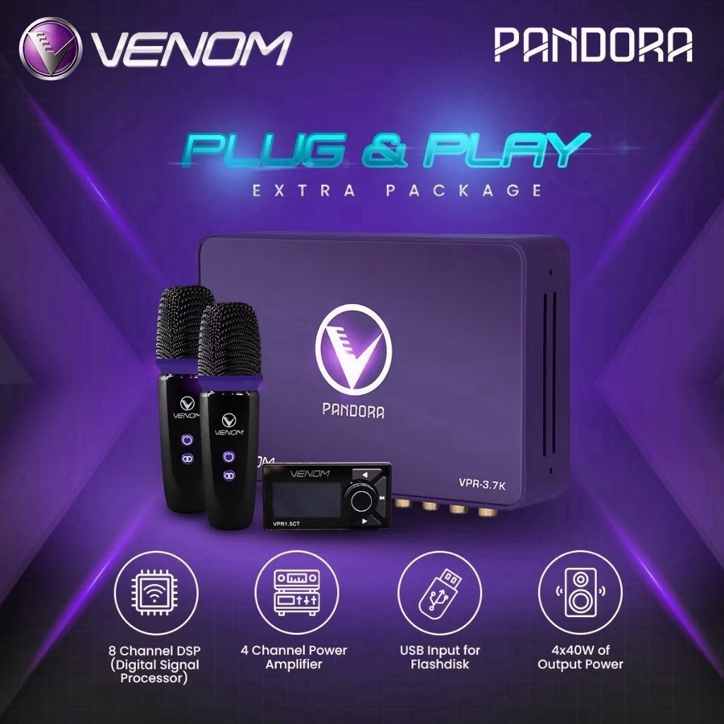 VENOM Processor Pandora VPR 3.7K Audio Mobil 8 Channel DSP 4 Channel Amplifier