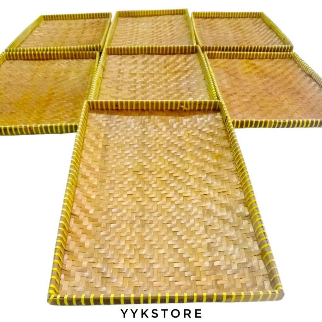 Tampah Bambu Kotak 35x50cm / Box Nasi Tumpeng / Box Bambu Multifungsi