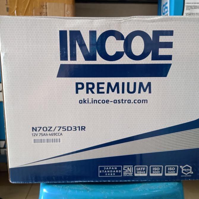 TERBARU - Aki mobil / Genset/ Incoe Premium N70Z / 75D31R/ astra.com/Incoe N 70Z