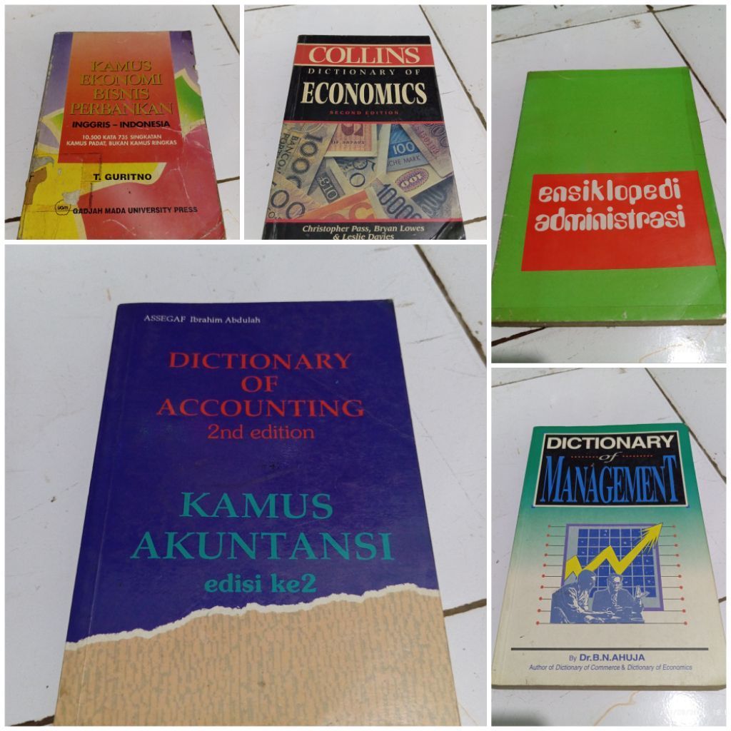 Original DICTIONARY OF MANAGEMENT / ENSIKLOPEDIA ADMINISTRASI / KAMUS EKONOMI BISNIS PERBANKAN Inggr