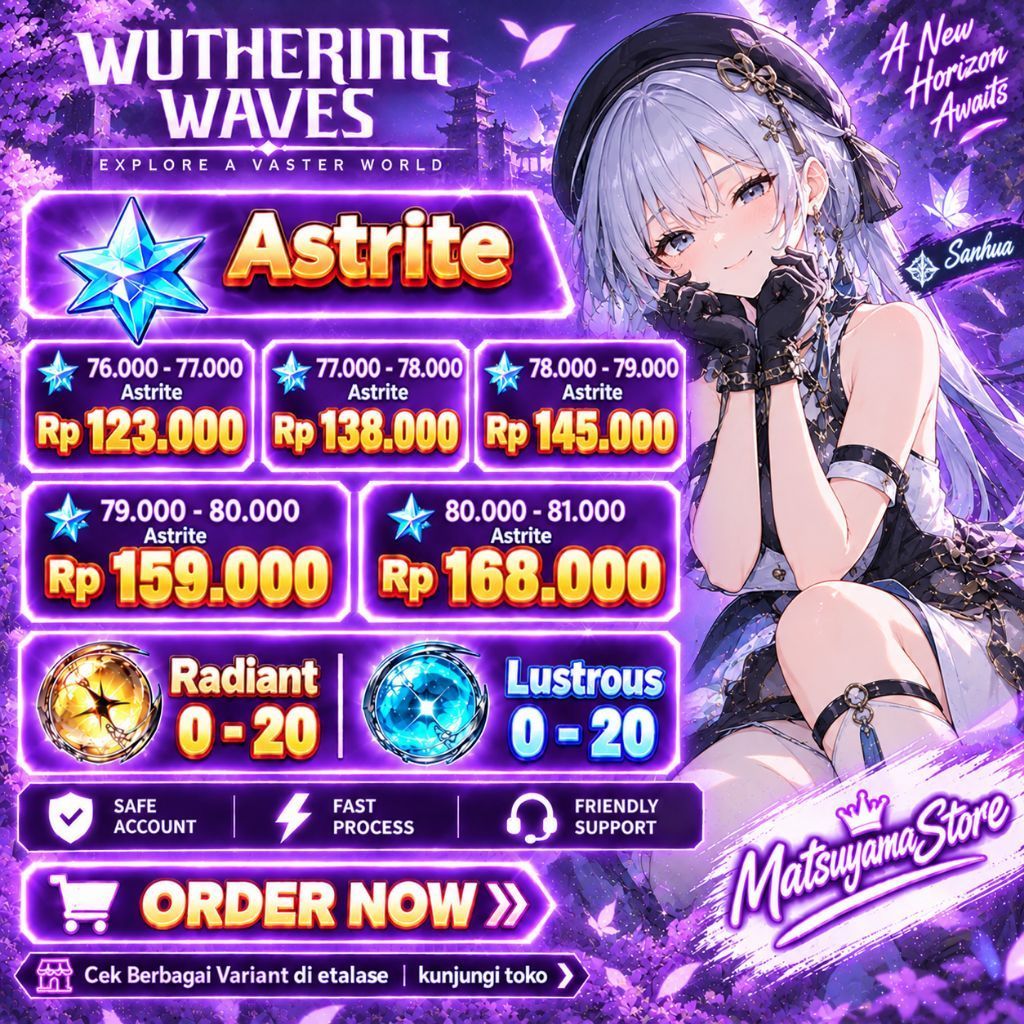 akun reroll wuthering waves 76k+ astrite murah