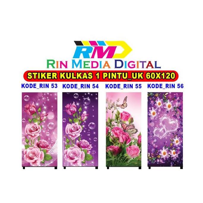 Ready Stiker Kulkas 1Pintu/ Siker kulkas 2PINTU  Bunga Sticker