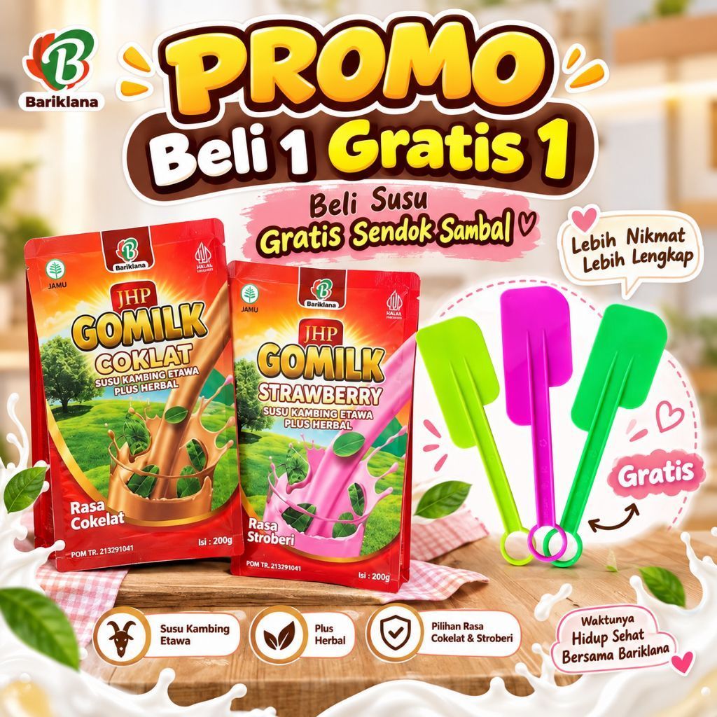 GOMILK 200GR / GOMILK SACHET / GOMILK BARIKLANA / SUSU KAMBING PREMIUM