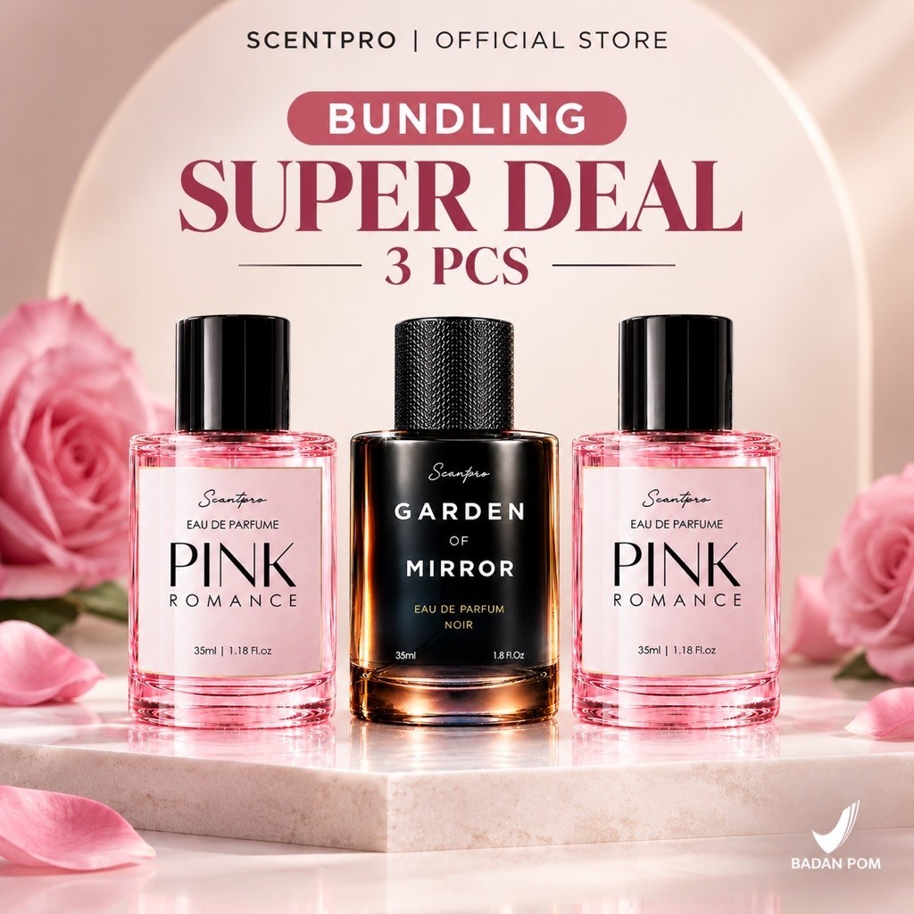 [PAKET HEMAT 3 PCS] Scentpro Parfum Miniso Eau De Parfum 35ml - Parfum Pria Wanita Mewah Tahan Lama 