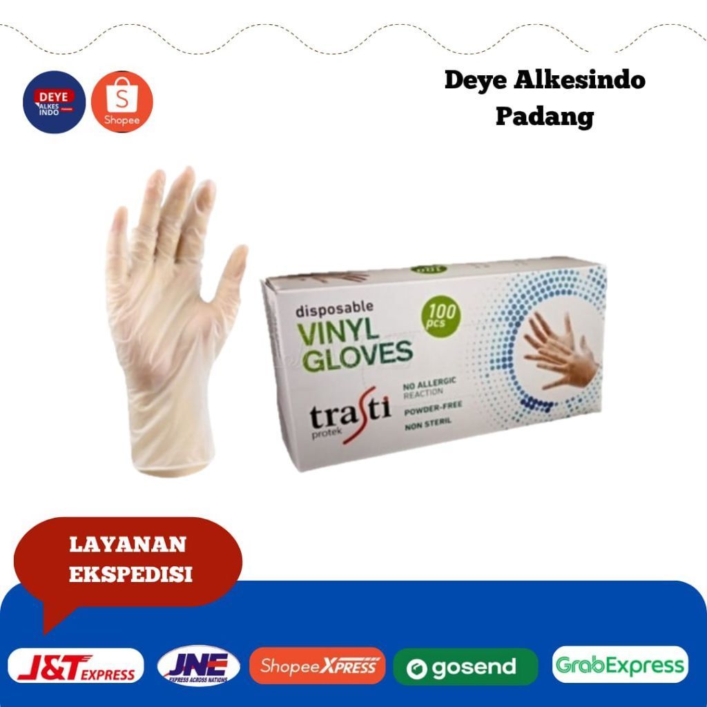 Handscoon Vinyl Trasti isi 100 Pcs