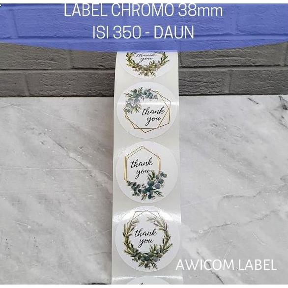 350 PCS (1 ROLL) Stiker Label Thank You Homemade Handmade 38mm Roll Paper
