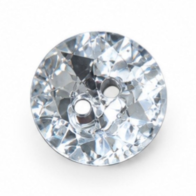 COD 100 PCS 13 mm/15 mm/ 18 mm Kancing Baju Kristal Bening / DIY Kerajinan Tangan / Kancing Hias Kri