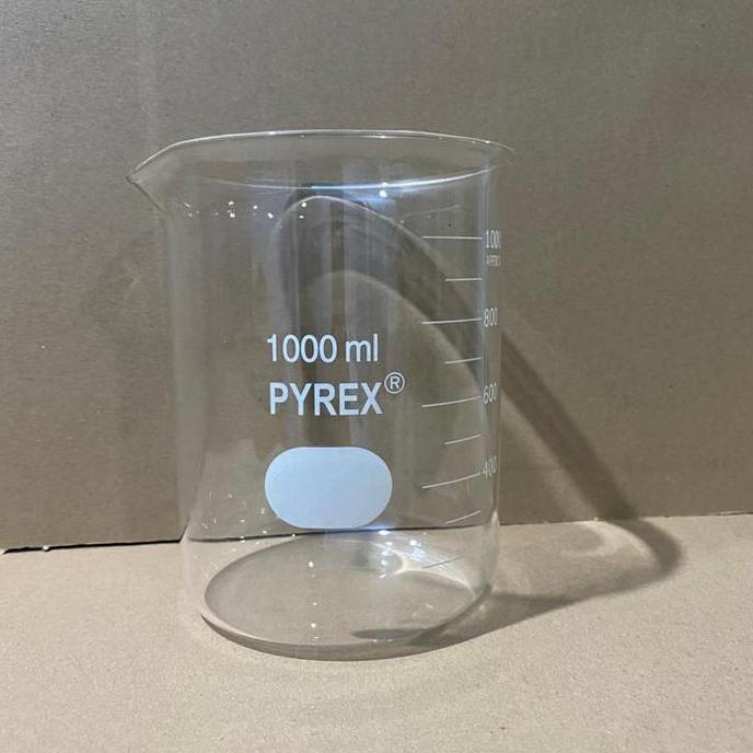 Beaker Glass / Gelas Kimia / Gelas Piala  Cap 1000 ml / 1 L, PYREX Cina, Borosilicate
