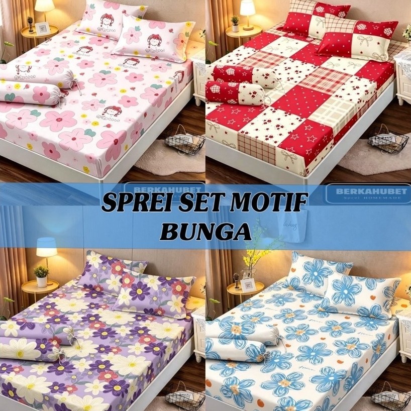 Sprei homemade motif | Bunga free sarban dan sargul