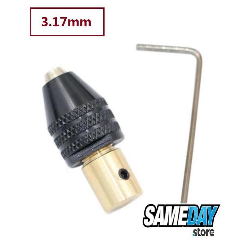 Hejiu- Kepala Bor Mini Drill Keyless Chuck Collet Dinamo Motor Dc