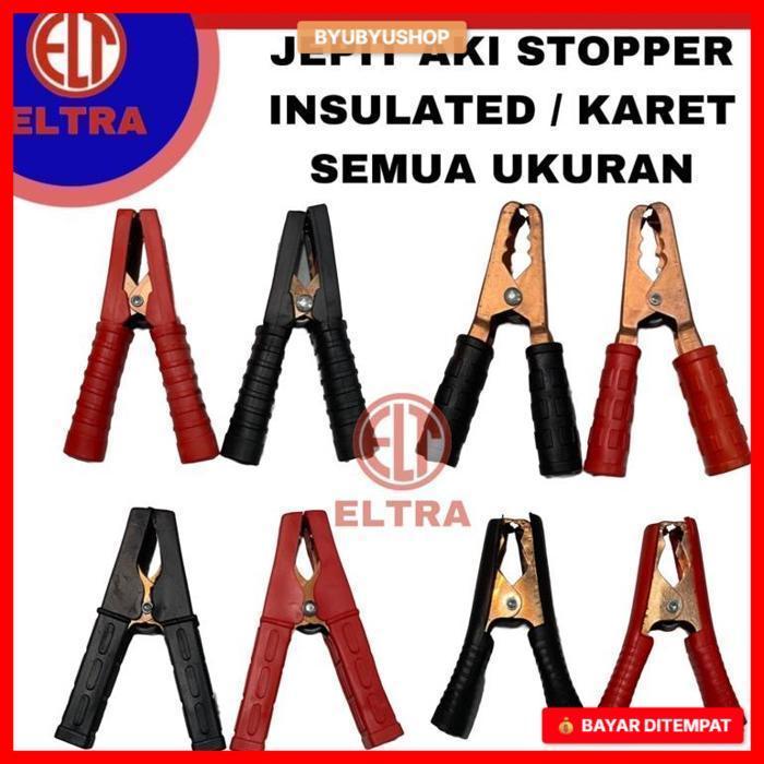 Jepit aki besar 100A 150A 300A 350 A full cover | full insulated | karet kabel jumper aki starter mo