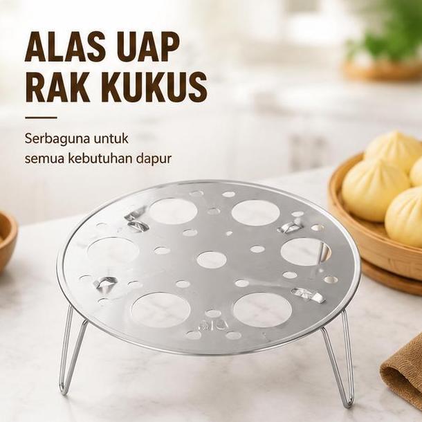 Tatakan Pengukus Baja Tahan Karat 316L Ukuran Bisa Diatur Cocok Panci Berbagai Kedalaman