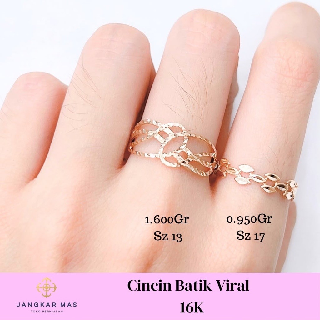 Cincin Emas Batik Viral 16K