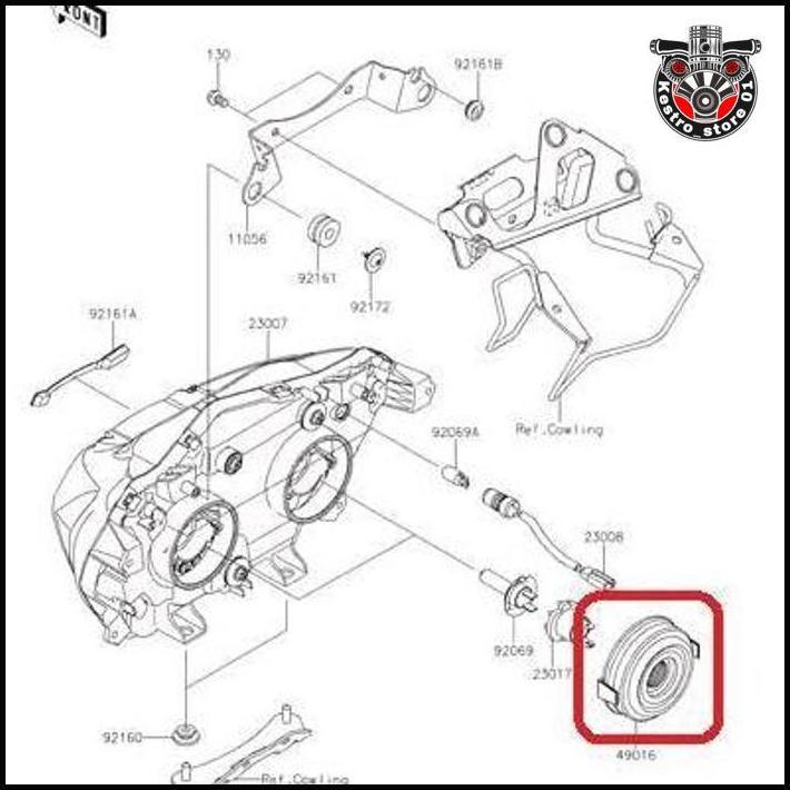 Seal Headlamp Kawasaki Z250 Original, Terbatas