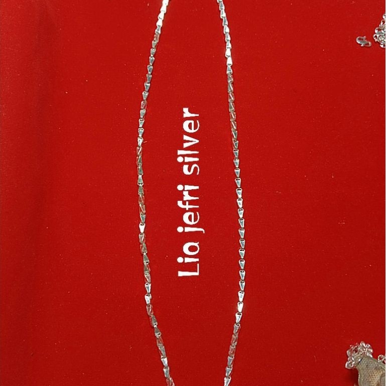kalung padi perak murni asli 50cm