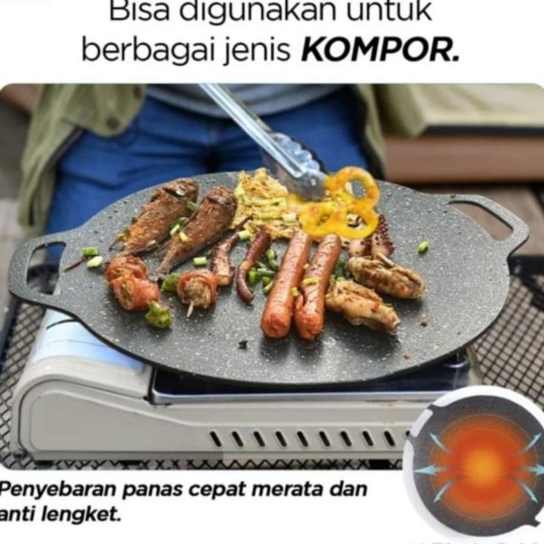 Wajan Pemanggang Datar Baking Pan Bulat 40cm Roti Bakar Martabak 40cm DISKON
