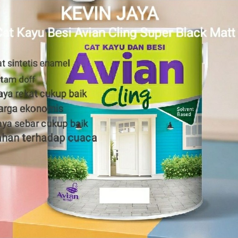 Cat Kayu Besi Avian Cling Super Black Matt (Hitam Doff) 200Cc
