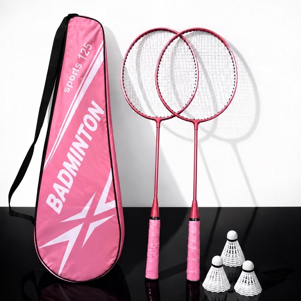 [Free Tas] RAKET BADMINTON/ RAKET BULU TANGKIS ISI 2 FREE BAG/KOK BULUTANGKIS/SHUTTLECOCK/KOK BADMIN