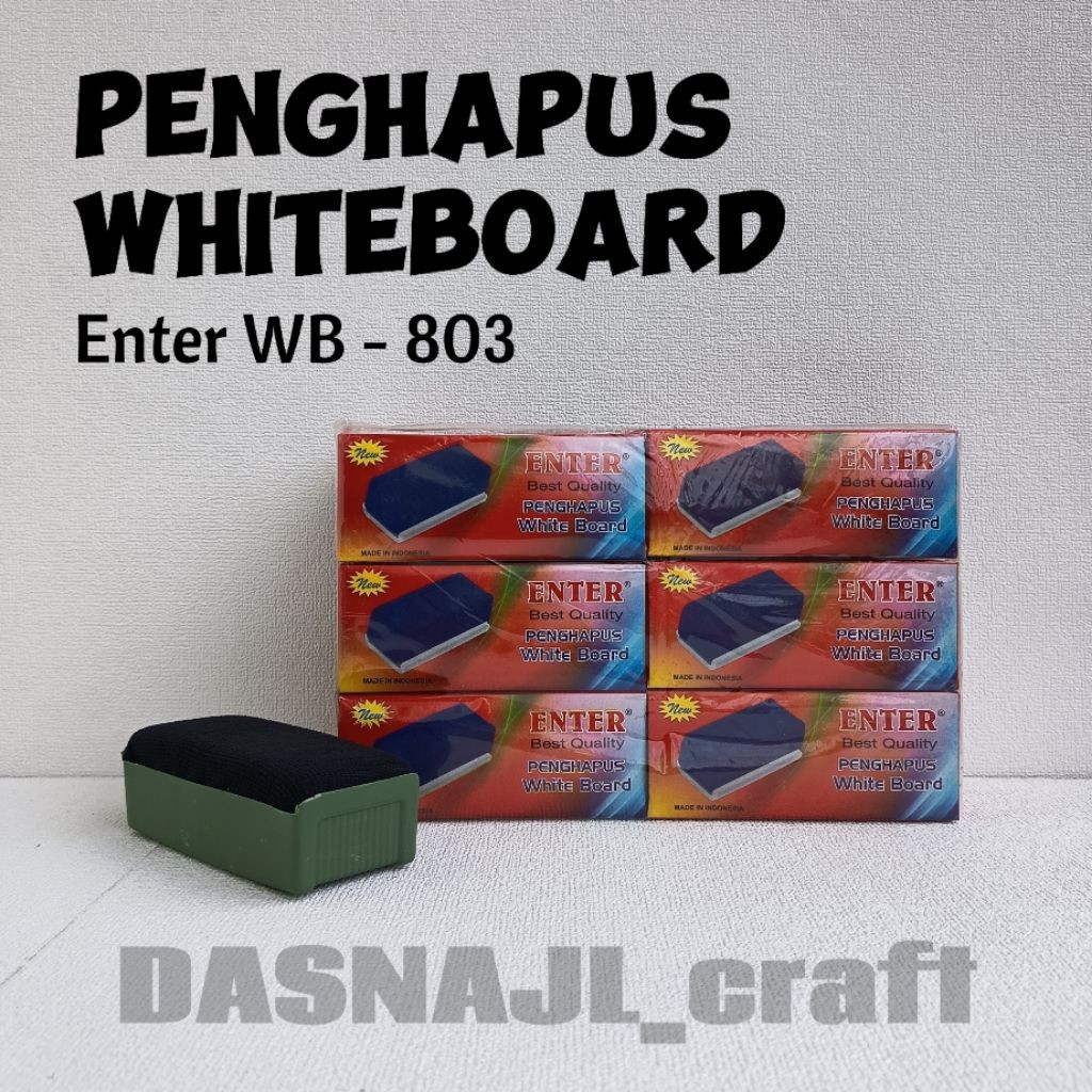 ( 1 pack / 12 pcs ) Penghapus Whiteboard Enter WB 803 Penghapus Papan Tulis Enter Penghapus Papan Tu