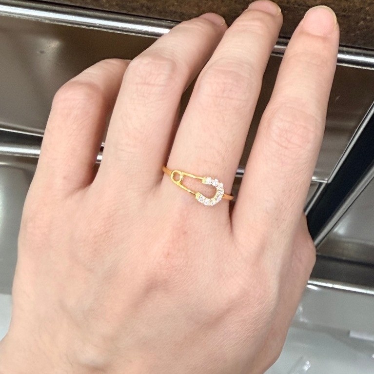cincin peniti AD simple elegant uk 17 emas asli kadar 700