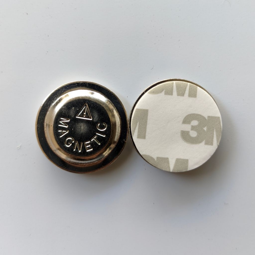 Magnet nametag bulat / Magnet nama dada bulat / magnet pin bulat ukuran 23mm