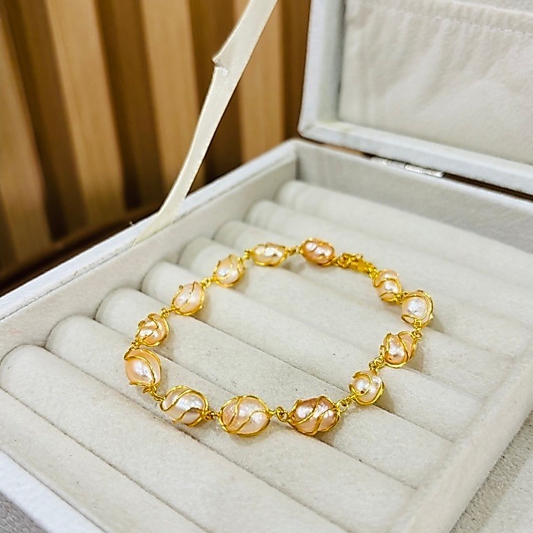 Gelang Paloma Krum Emas Mutiara Asli Lombok Mutiara Lombok Mutiara Tawar