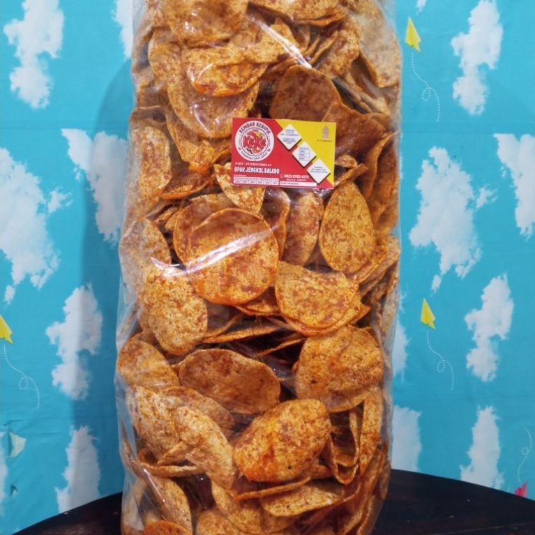 kerupuk opak jengkol balado pedas gurih 1 kg